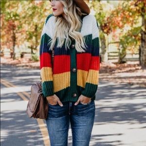 Vici Collection Striped Knot Sweater